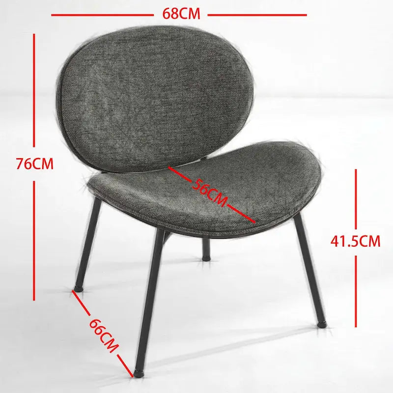 Fauteuil d'appoint en cuir PU noir, finition noyer, une place