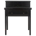 Bureau pliant 7 tiroirs noir / cerise / blanc – 1 personne