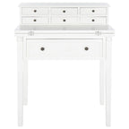 Bureau pliant 7 tiroirs noir / cerise / blanc – 1 personne