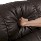 Fauteuil inclinable releveur électrique gris/marron avec massage et chauffage, une place
