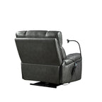 Fauteuil inclinable releveur électrique gris/marron avec massage et chauffage, une place
