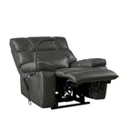 Fauteuil inclinable releveur électrique gris/marron avec massage et chauffage, une place