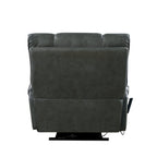 Fauteuil inclinable releveur électrique gris/marron avec massage et chauffage, une place