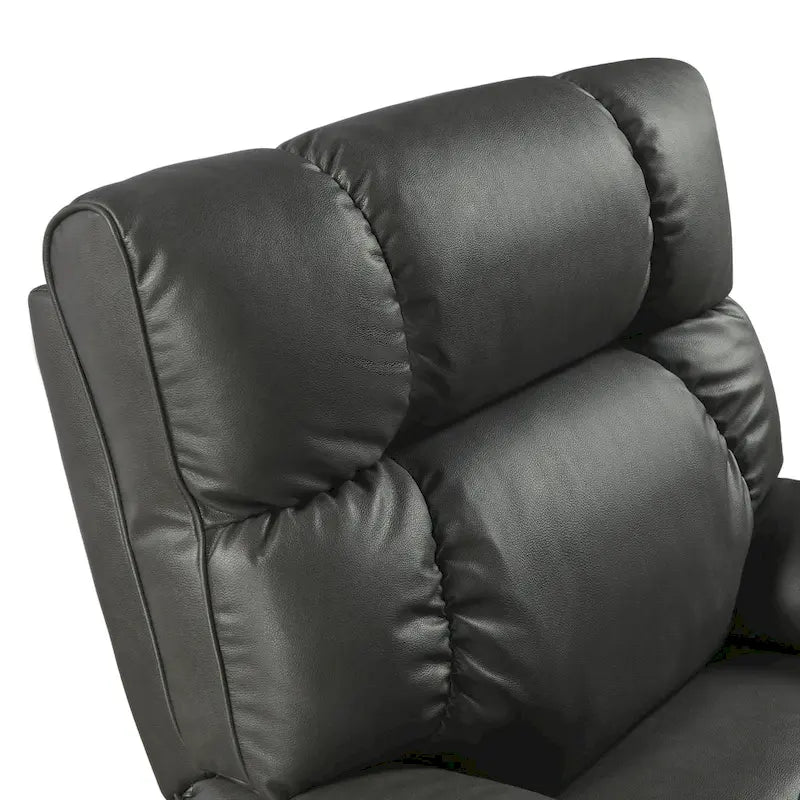 Fauteuil inclinable releveur électrique gris/marron avec massage et chauffage, une place