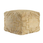 Pouf Ottoman Cube Naturel Quatrefoil, 1 personne