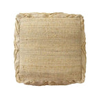 Pouf Ottoman Cube Naturel Quatrefoil, 1 personne