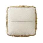 Pouf Ottoman Cube Naturel Quatrefoil, 1 personne
