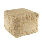 Pouf Ottoman Cube Naturel Quatrefoil, 1 personne