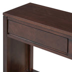 Console avec étagère et 2 tiroirs motif chevron 55 po – Brun / Miel / Naturel / Espresso