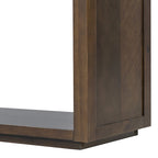 Console avec étagère et 2 tiroirs motif chevron 55 po – Brun / Miel / Naturel / Espresso