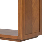 Console avec étagère et 2 tiroirs motif chevron 55 po – Brun / Miel / Naturel / Espresso