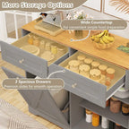 Meuble de poubelle basculante en noyer gris/noir/blanc avec prises, 2 tiroirs et étagère réglable – 1 personne