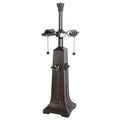 Pied de lampe haut en bronze acajou de style Ginko, 1 lumière