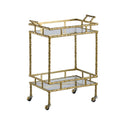 Two-Tiered Twig Bar Cart - 30  - Gold and Silver
