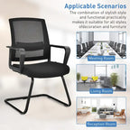 Chaise de conférence en filet noir, dossier mi-hauteur, lot de 8