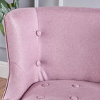 Fauteuil d'appoint capitonné violet lavande pour 1 personne, bordure cloutée