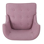 Fauteuil d'appoint capitonné violet lavande pour 1 personne, bordure cloutée