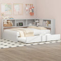 Lit de repos en métal blanc/noir avec lit gigogne – 2 couchages