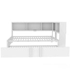 Lit de repos en métal blanc/noir avec lit gigogne – 2 couchages