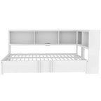 Lit de repos en métal blanc/noir avec lit gigogne – 2 couchages