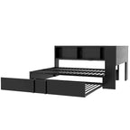 Lit de repos en métal blanc/noir avec lit gigogne – 2 couchages