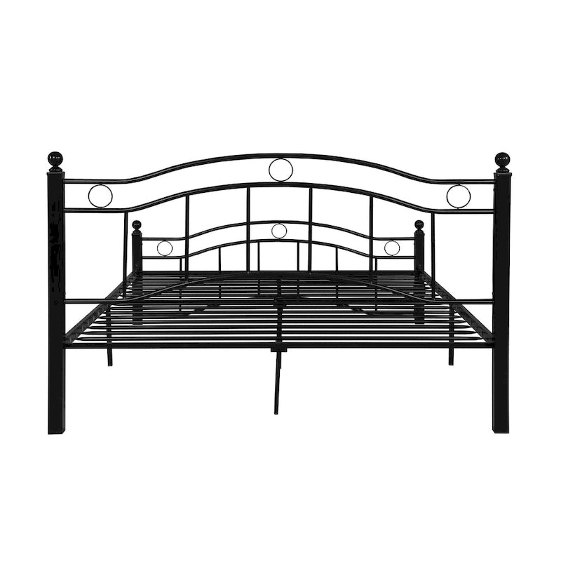 Cadre de lit en fer – Cuivre martelé / Noir mat / Blanc, Lit simple / Grand lit / Très grand lit, Pour 1 à 2 personnes