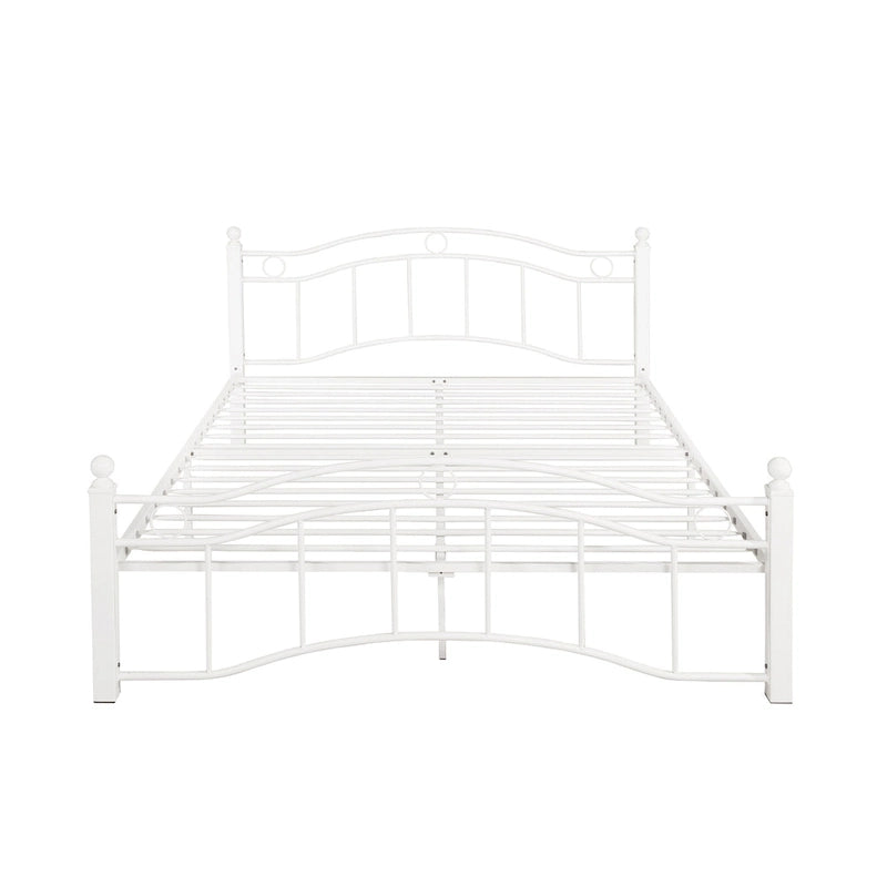 Cadre de lit en fer – Cuivre martelé / Noir mat / Blanc, Lit simple / Grand lit / Très grand lit, Pour 1 à 2 personnes