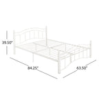 Cadre de lit en fer – Cuivre martelé / Noir mat / Blanc, Lit simple / Grand lit / Très grand lit, Pour 1 à 2 personnes
