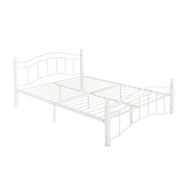 Cadre de lit en fer – Cuivre martelé / Noir mat / Blanc, Lit simple / Grand lit / Très grand lit, Pour 1 à 2 personnes