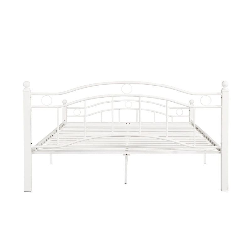 Cadre de lit en fer – Cuivre martelé / Noir mat / Blanc, Lit simple / Grand lit / Très grand lit, Pour 1 à 2 personnes