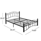 Cadre de lit en fer – Cuivre martelé / Noir mat / Blanc, Lit simple / Grand lit / Très grand lit, Pour 1 à 2 personnes