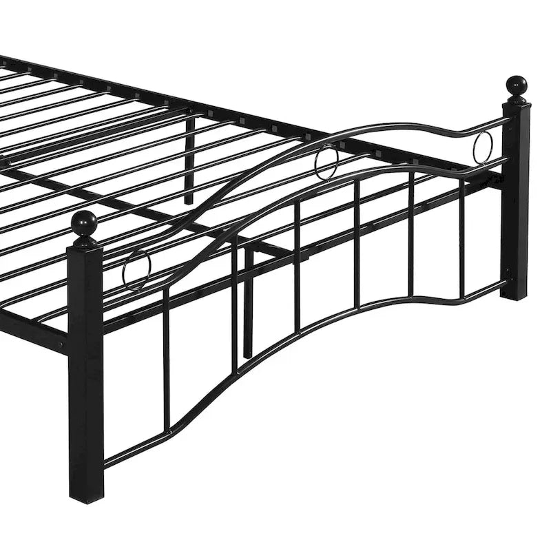 Cadre de lit en fer – Cuivre martelé / Noir mat / Blanc, Lit simple / Grand lit / Très grand lit, Pour 1 à 2 personnes