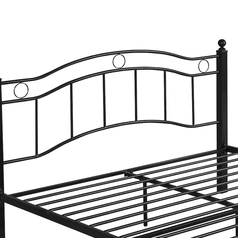 Cadre de lit en fer – Cuivre martelé / Noir mat / Blanc, Lit simple / Grand lit / Très grand lit, Pour 1 à 2 personnes