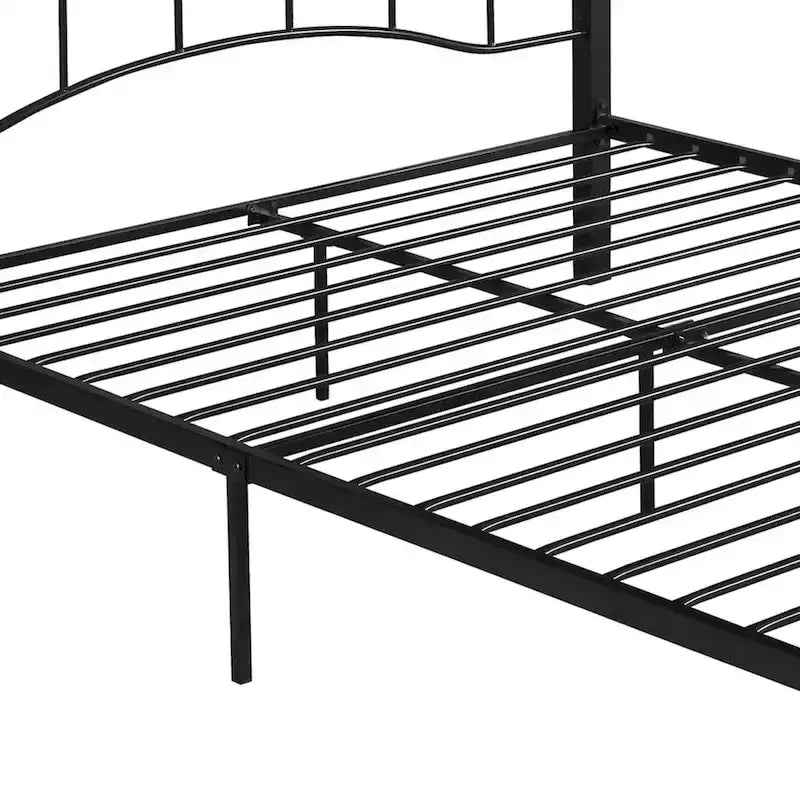 Cadre de lit en fer – Cuivre martelé / Noir mat / Blanc, Lit simple / Grand lit / Très grand lit, Pour 1 à 2 personnes