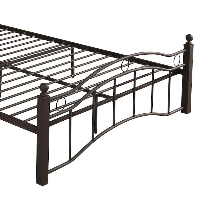 Cadre de lit en fer – Cuivre martelé / Noir mat / Blanc, Lit simple / Grand lit / Très grand lit, Pour 1 à 2 personnes