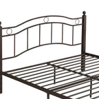Cadre de lit en fer – Cuivre martelé / Noir mat / Blanc, Lit simple / Grand lit / Très grand lit, Pour 1 à 2 personnes