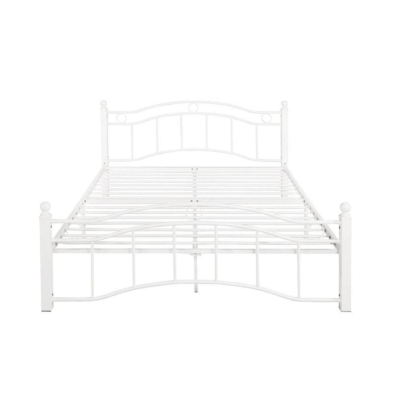 Cadre de lit en fer – Cuivre martelé / Noir mat / Blanc, Lit simple / Grand lit / Très grand lit, Pour 1 à 2 personnes