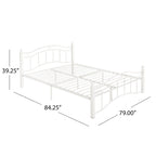 Cadre de lit en fer – Cuivre martelé / Noir mat / Blanc, Lit simple / Grand lit / Très grand lit, Pour 1 à 2 personnes
