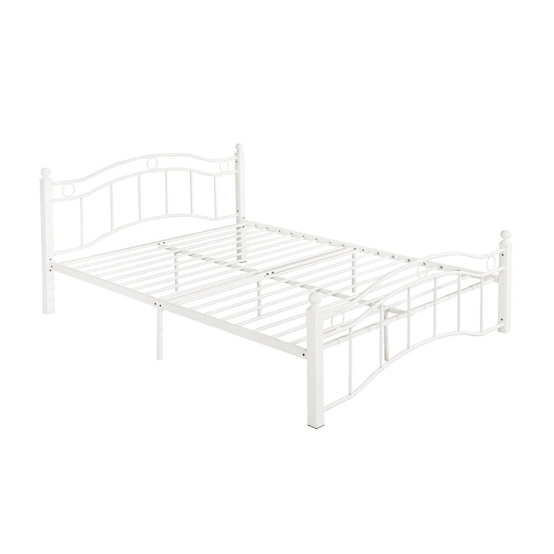 Cadre de lit en fer – Cuivre martelé / Noir mat / Blanc, Lit simple / Grand lit / Très grand lit, Pour 1 à 2 personnes