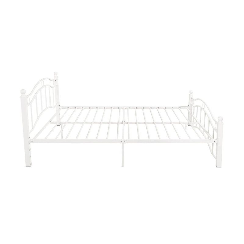 Cadre de lit en fer – Cuivre martelé / Noir mat / Blanc, Lit simple / Grand lit / Très grand lit, Pour 1 à 2 personnes