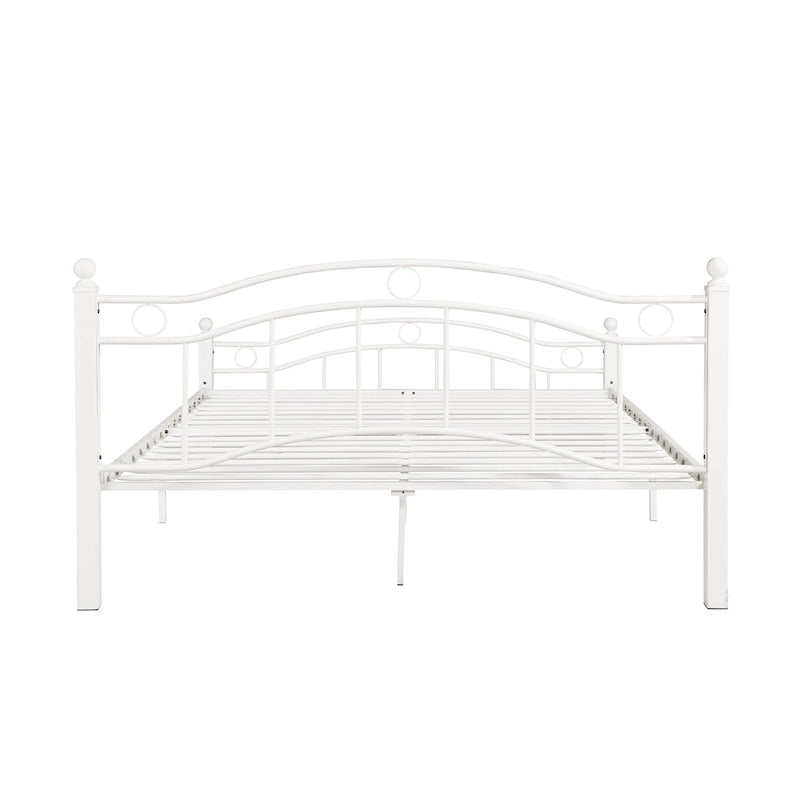 Cadre de lit en fer – Cuivre martelé / Noir mat / Blanc, Lit simple / Grand lit / Très grand lit, Pour 1 à 2 personnes
