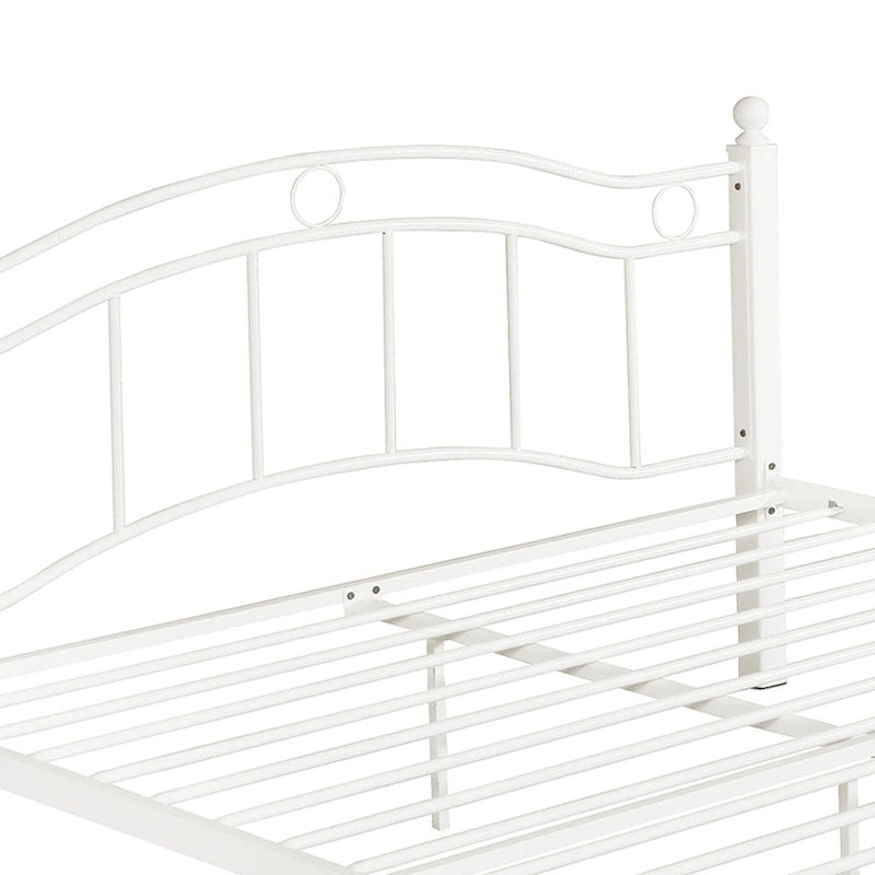 Cadre de lit en fer – Cuivre martelé / Noir mat / Blanc, Lit simple / Grand lit / Très grand lit, Pour 1 à 2 personnes
