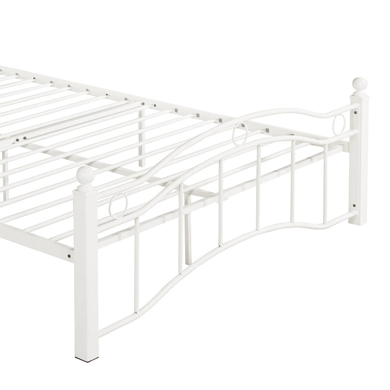 Cadre de lit en fer – Cuivre martelé / Noir mat / Blanc, Lit simple / Grand lit / Très grand lit, Pour 1 à 2 personnes