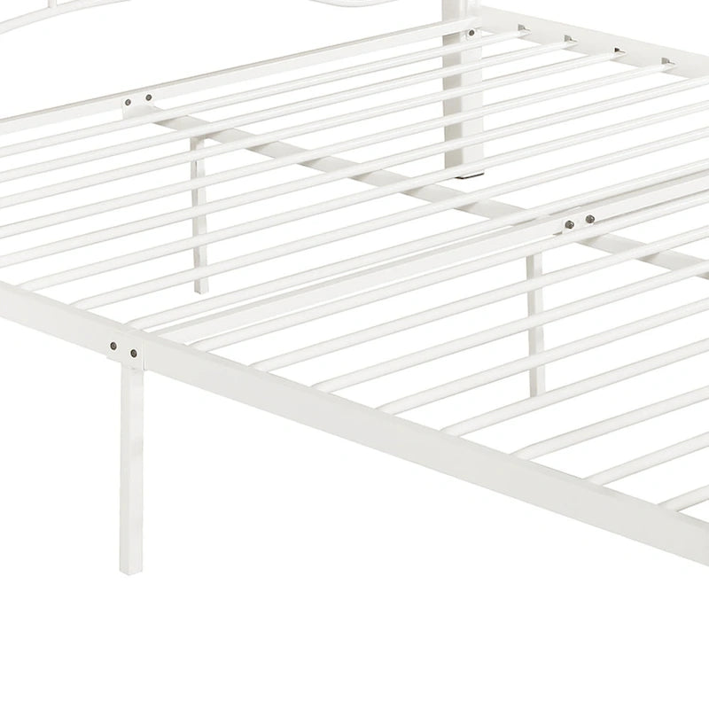 Cadre de lit en fer – Cuivre martelé / Noir mat / Blanc, Lit simple / Grand lit / Très grand lit, Pour 1 à 2 personnes
