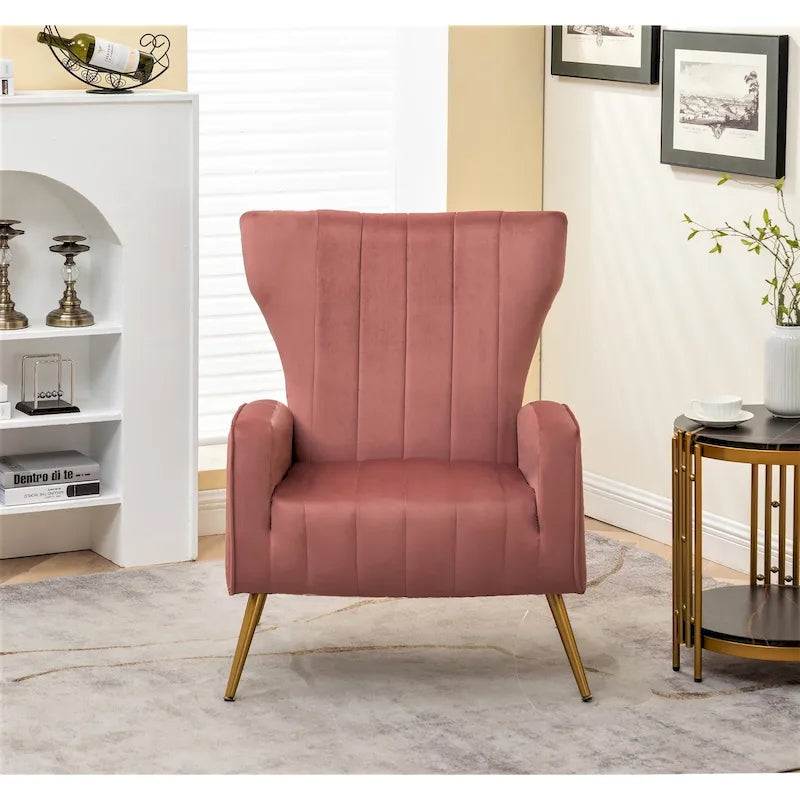 Fauteuil d'appoint à accoudoirs carrés en velours gris/beige/noir – Une place