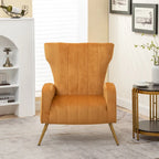 Fauteuil d'appoint à accoudoirs carrés en velours gris/beige/noir – Une place