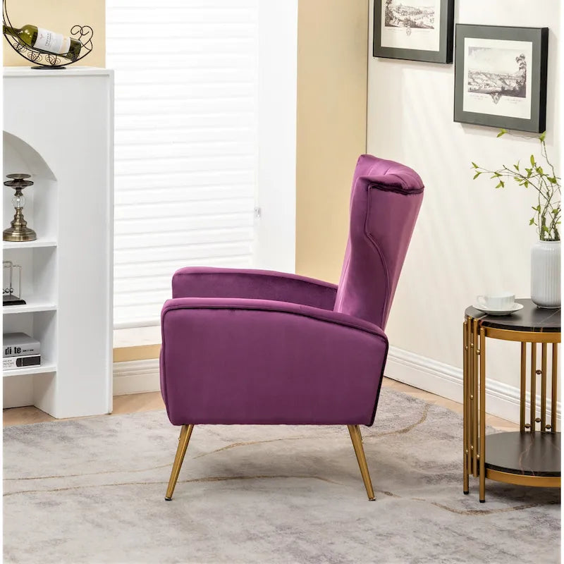 Fauteuil d'appoint à accoudoirs carrés en velours gris/beige/noir – Une place