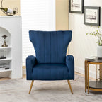 Fauteuil d'appoint à accoudoirs carrés en velours gris/beige/noir – Une place