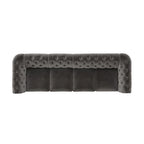 Canapé Chesterfield en Lin / Velours Gris Foncé – 4, 5 ou 6 Places