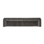 Canapé Chesterfield en Lin / Velours Gris Foncé – 4, 5 ou 6 Places